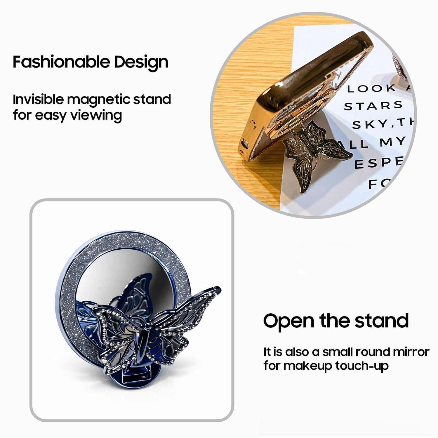 Vivo V60 5G Premium Butterfly Stand Airbags Case