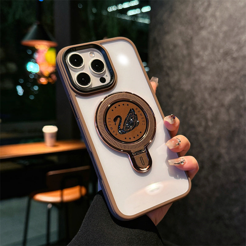 iPhone 16 Pro / 16 Pro Max Luxury Duck Ring Stand Shockproof Magnetic Case